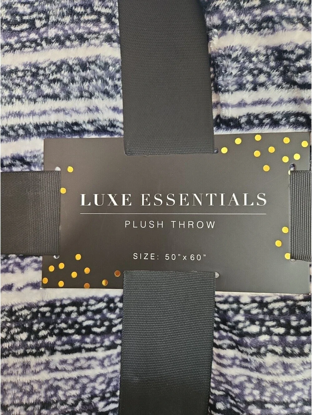 Luxe Essentials 50” x 60” Plush Throw Blanket Multicolored Stripe